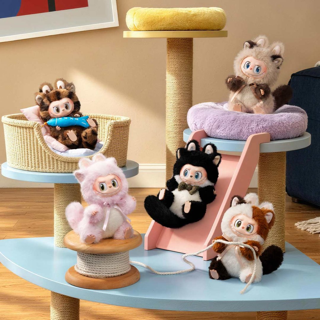 POP MART - SÉRIE THE MONSTERS CAT MODE ON - Pendentif en peluche vinyle