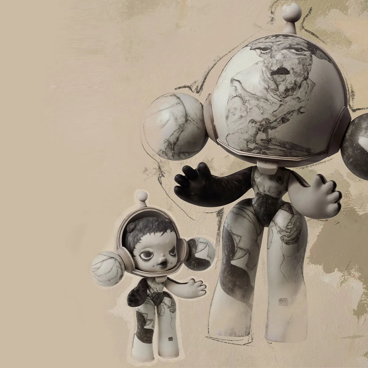 POP MART - MÉGA α SKULLPANDA 400% Egon Schiele