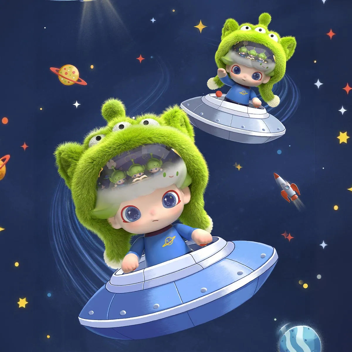 POP MART - MEGA JUST DIMOO 400% PIXAR-Alien