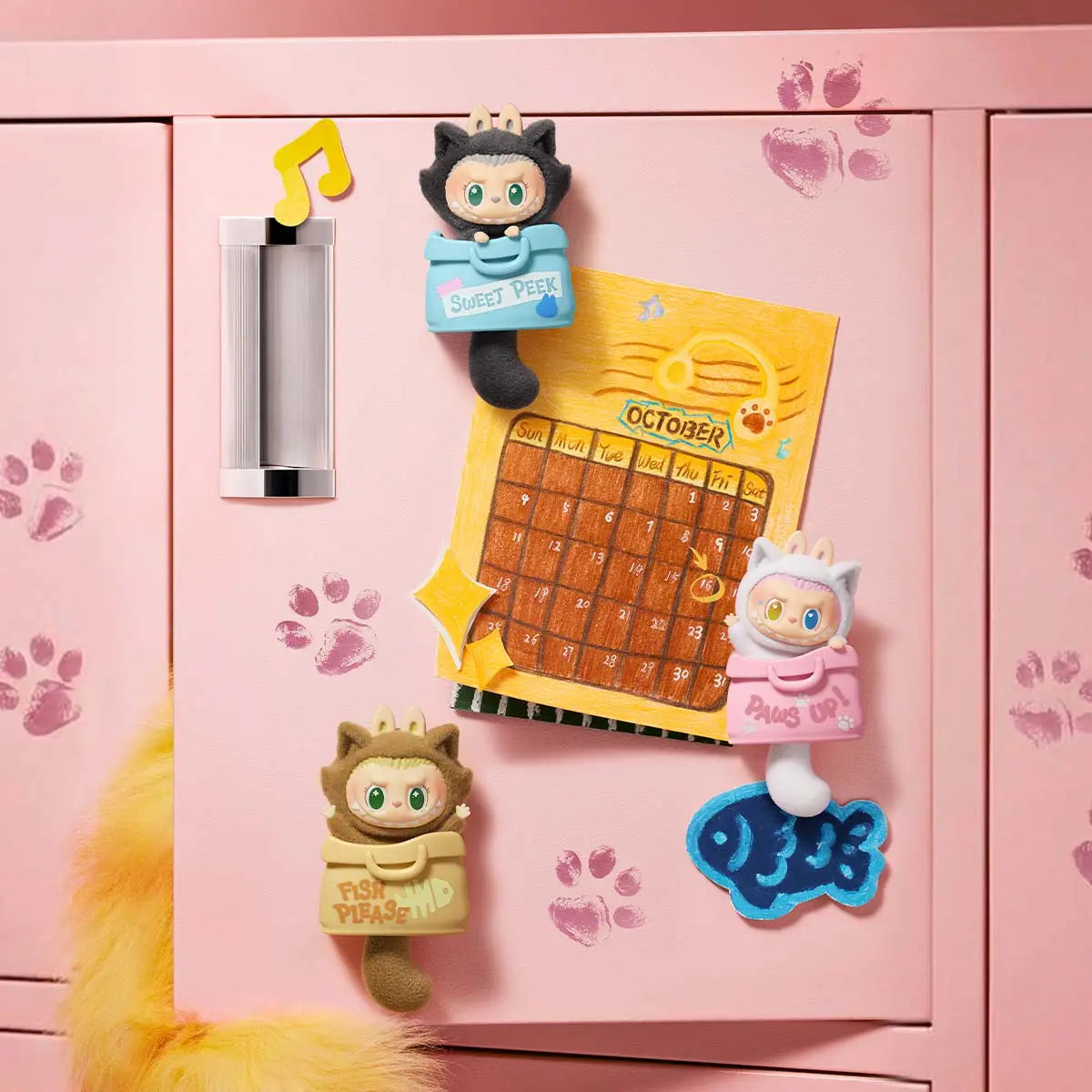 POP MART - SÉRIE THE MONSTERS CAT MODE ON - Aimant de réfrigérateur