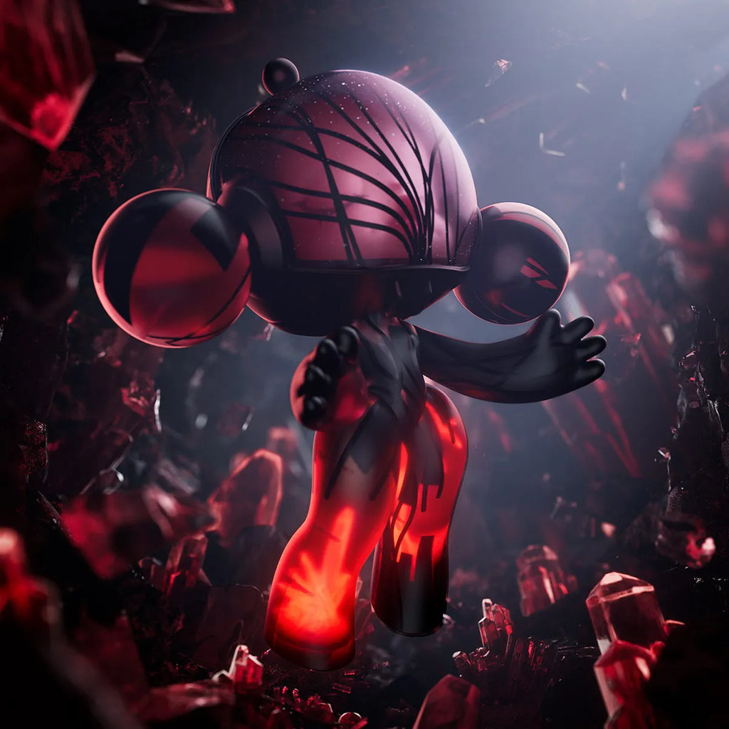 POP MART - MEGA α SKULLPANDA 400% CRISTAL ROUGE