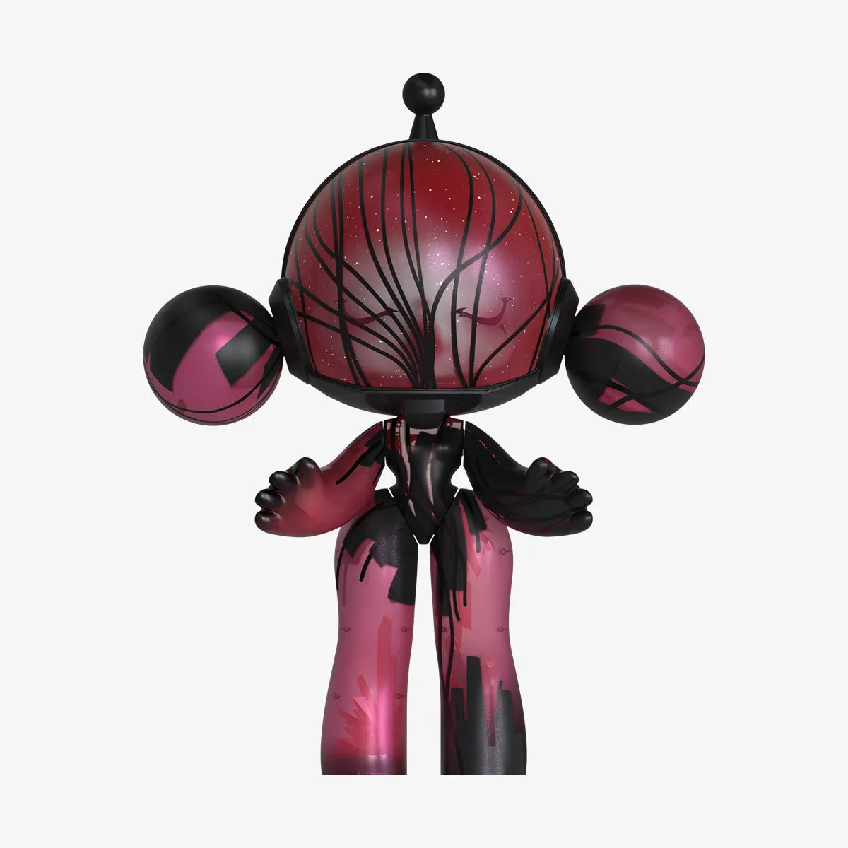 POP MART - MEGA α SKULLPANDA 400% CRISTAL ROUGE