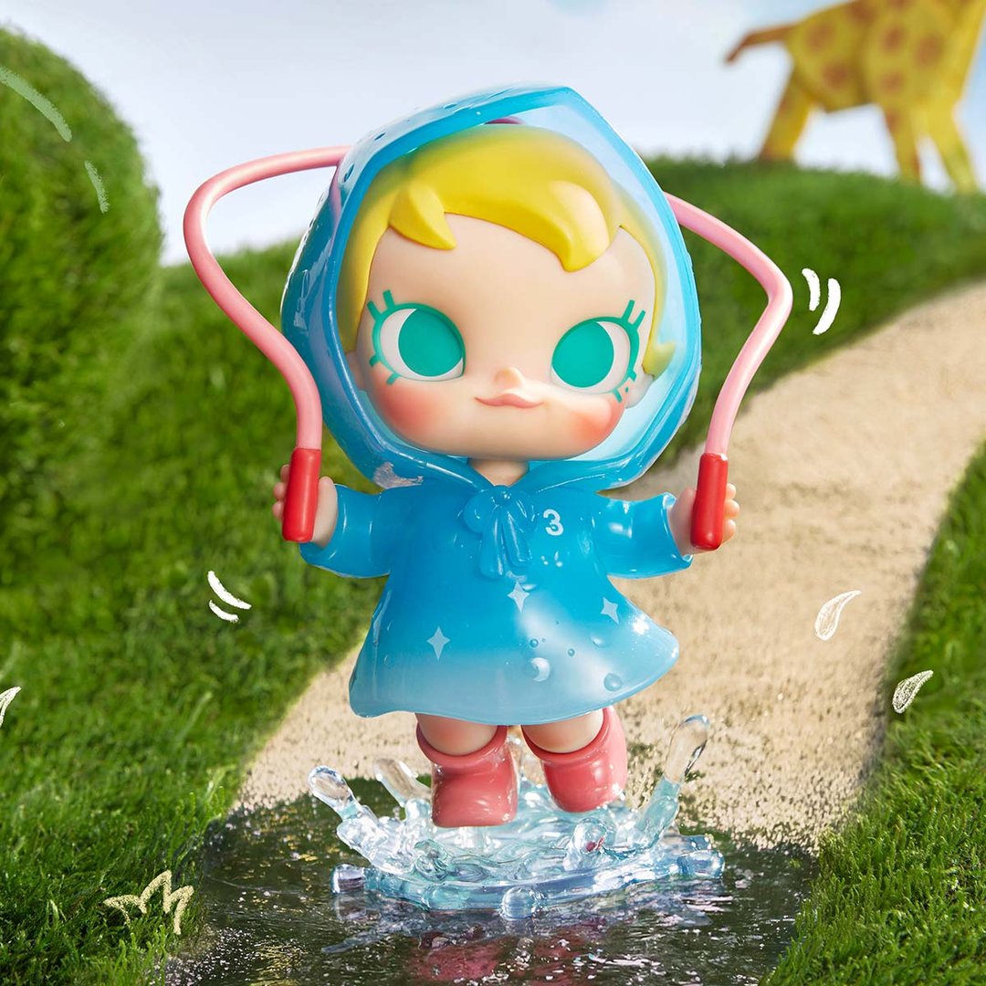 POP MART - Figurine amusante de bébé Molly pour les jours de pluie