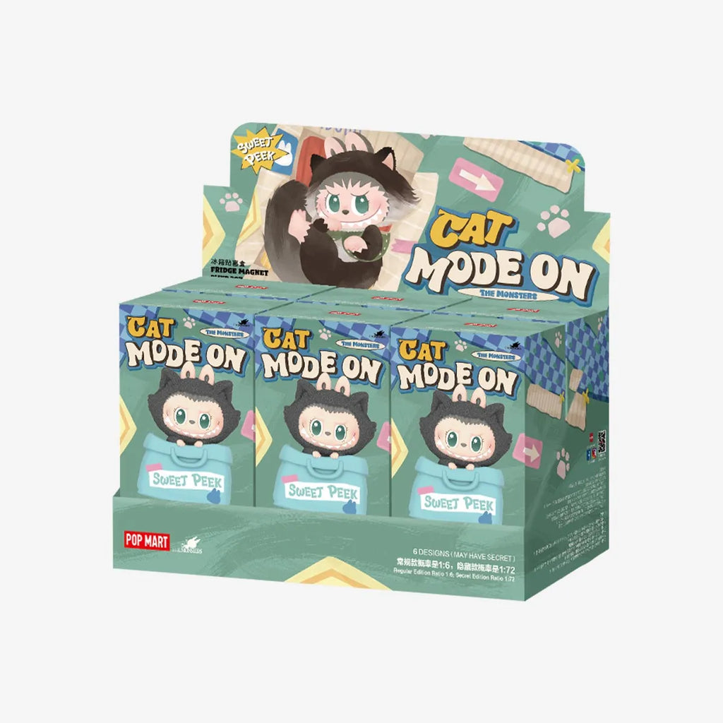 POP MART - SÉRIE THE MONSTERS CAT MODE ON - Aimant de réfrigérateur