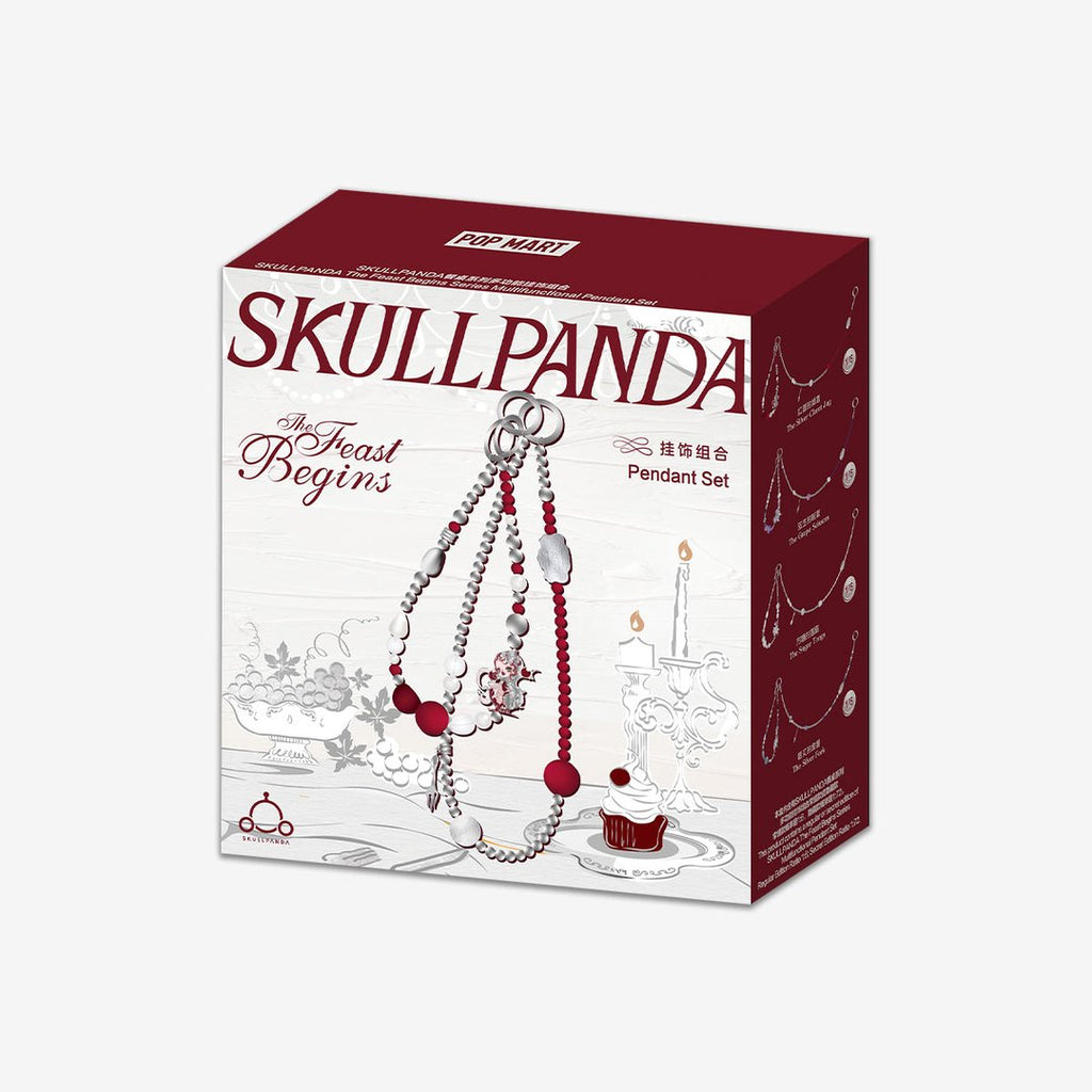POP MART - SKULLPANDA Ensemble de pendentifs multifonctionnels de la série Le Festin Commence