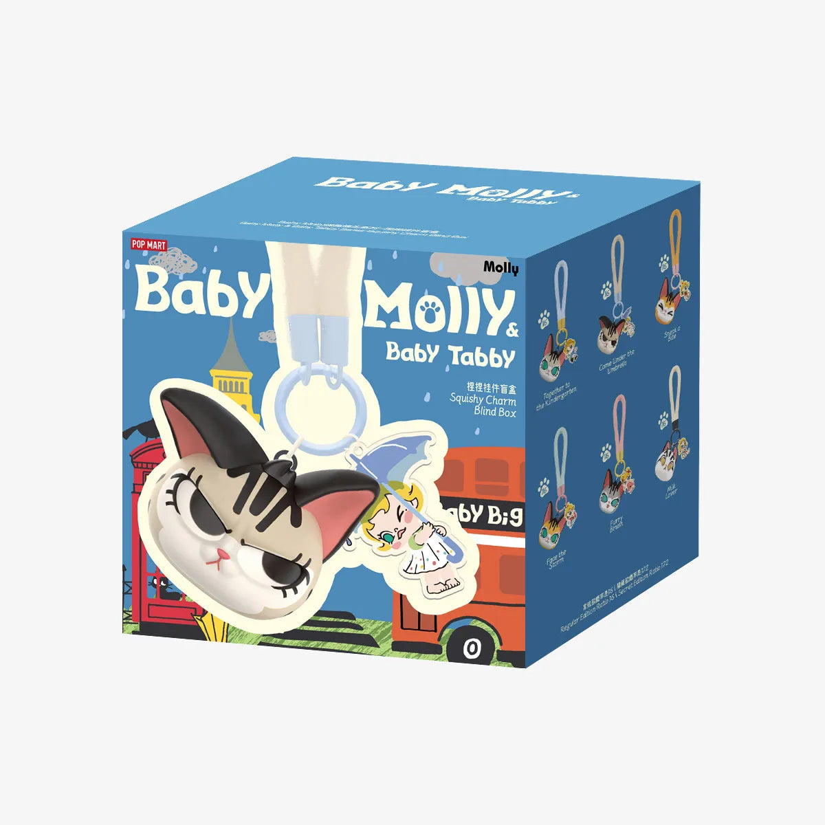 POP MART - Squishy Charm de la série Baby Molly et Baby Tabby