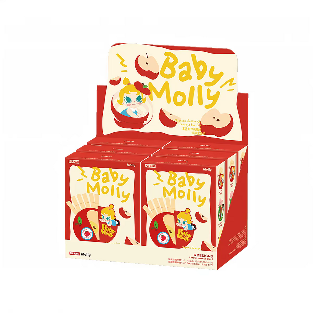 POP MART - Coffret de rangement à fermeture magnétique Babby Molly Fruity Aroma Series