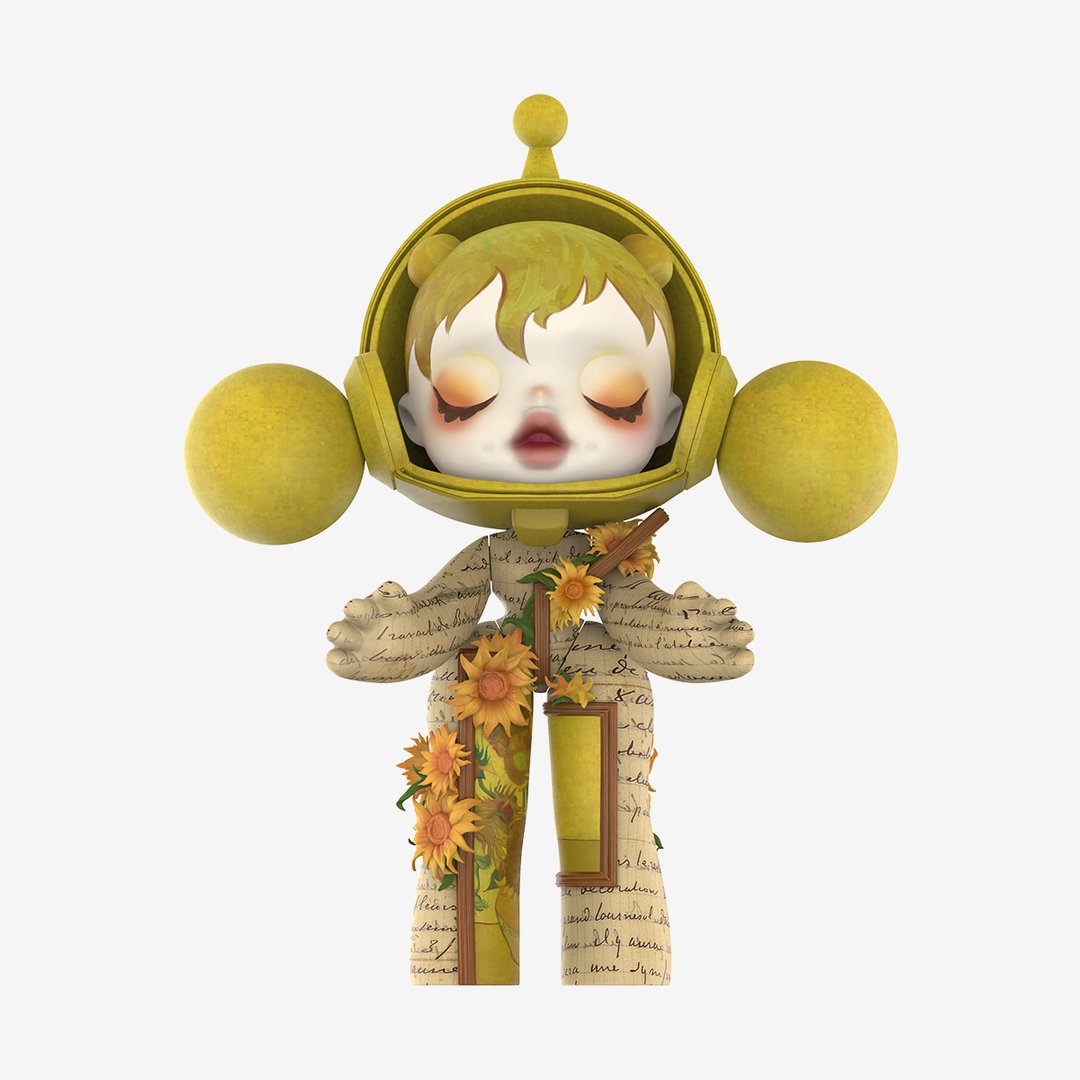 POP MART - MEGA α SKULLPANDA 400% Tournesols du Musée Van Gogh