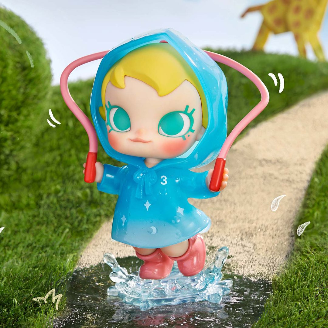 POP MART - Figurine amusante de bébé Molly pour les jours de pluie