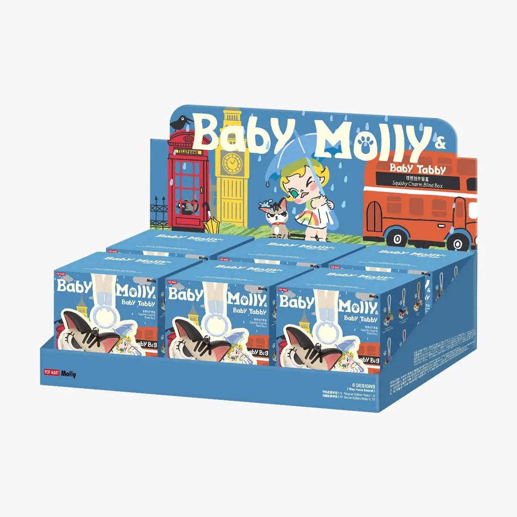 POP MART - Squishy Charm de la série Baby Molly et Baby Tabby
