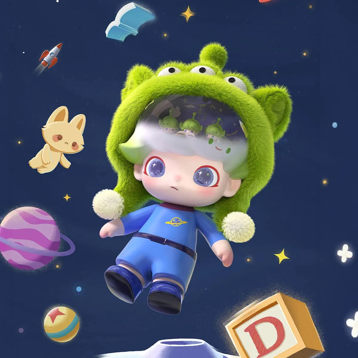 POP MART - MEGA JUST DIMOO 400% PIXAR-Alien